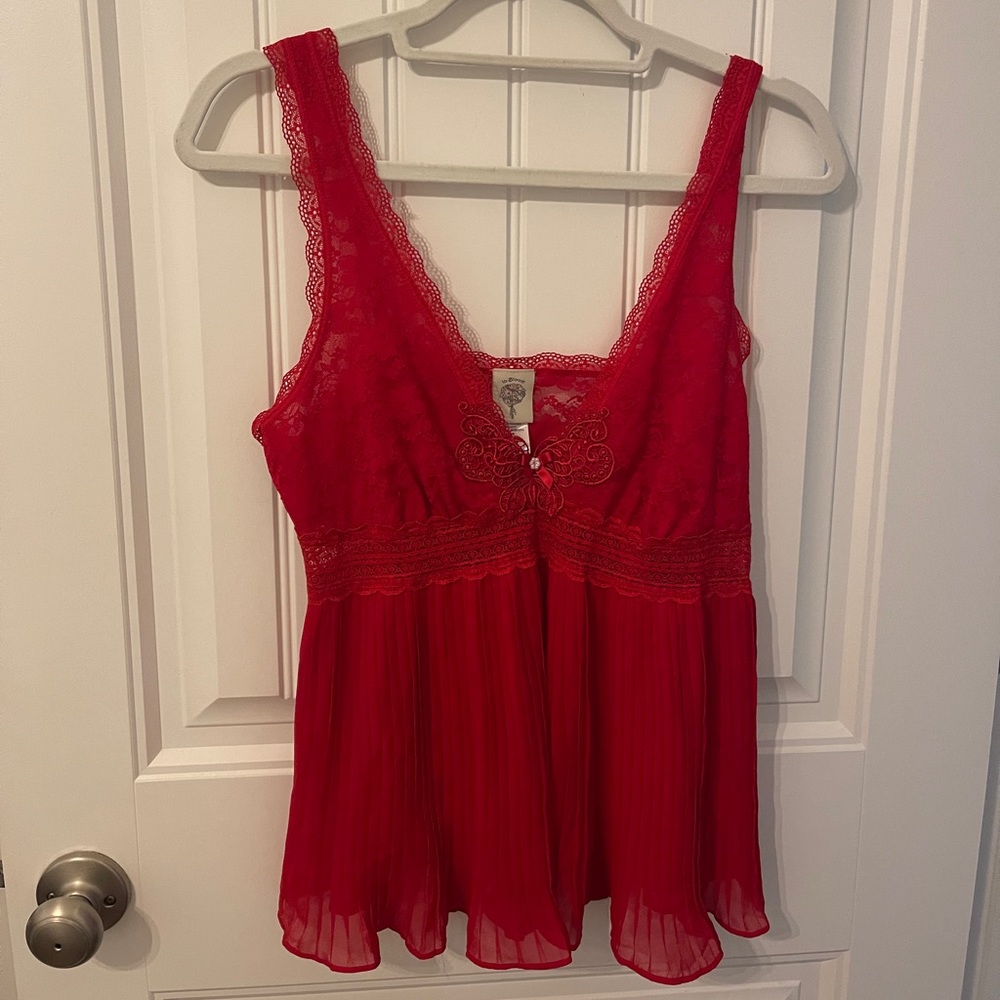 Red lingerie top